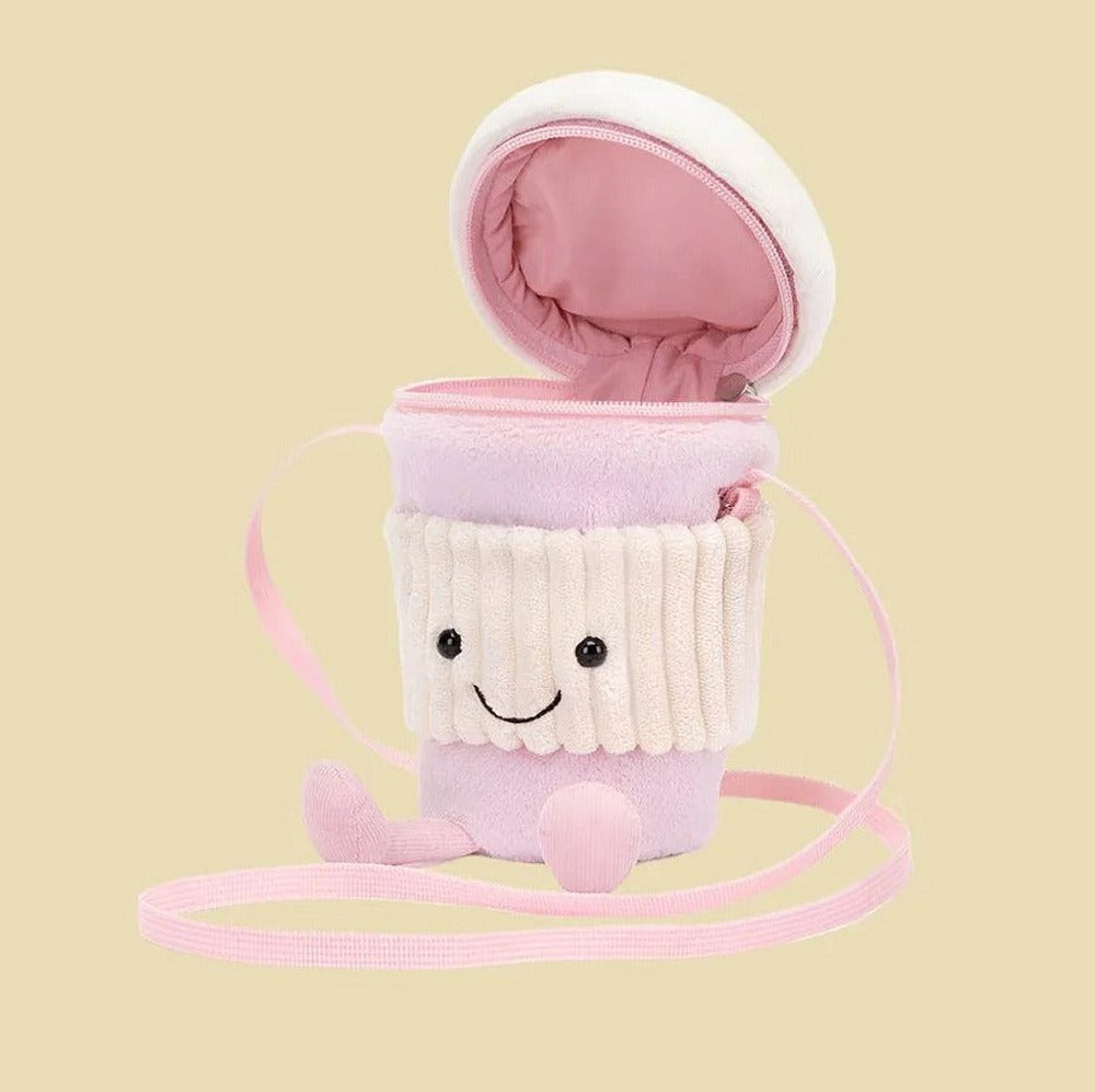 Amuseables Coffee - To - Go Pink Bag