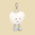Amuseables Cream Heart Bag Charm