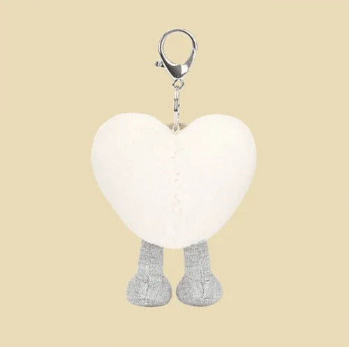 Amuseables Cream Heart Bag Charm
