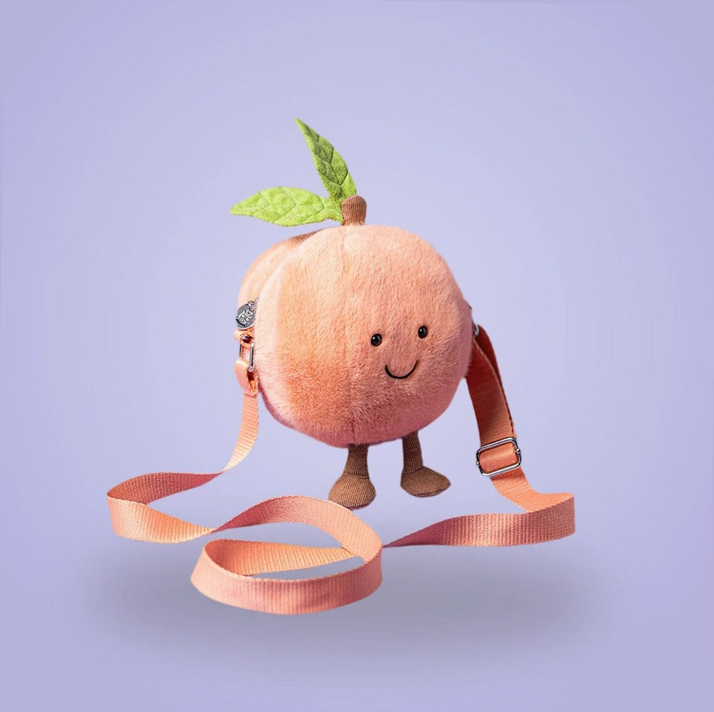 Amuseables Peach Shoulder Bag – soft plush toy, view 2