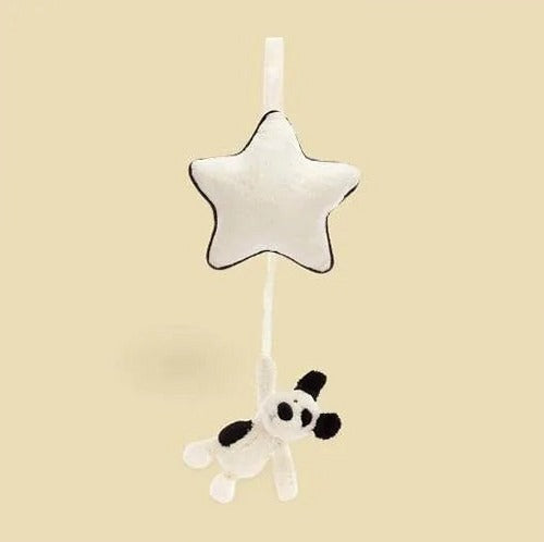 Bashful Black & Cream Puppy Musical Pull