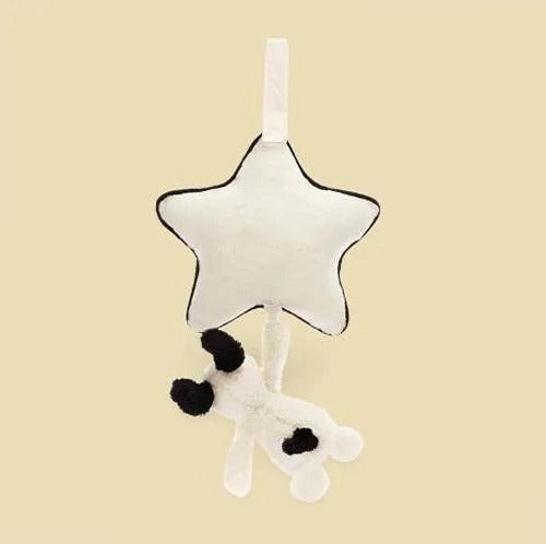 Bashful Black & Cream Puppy Musical Pull