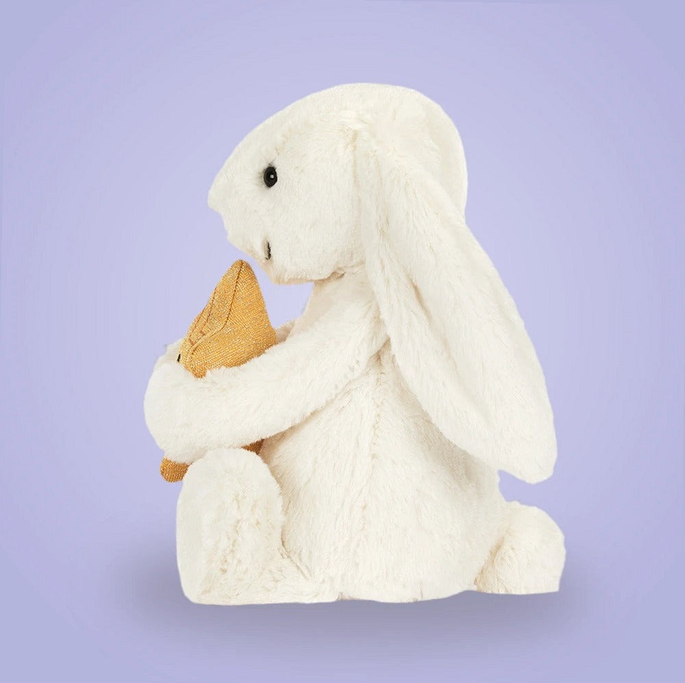Cream Bunny with Star – soft plush toy, view 3
