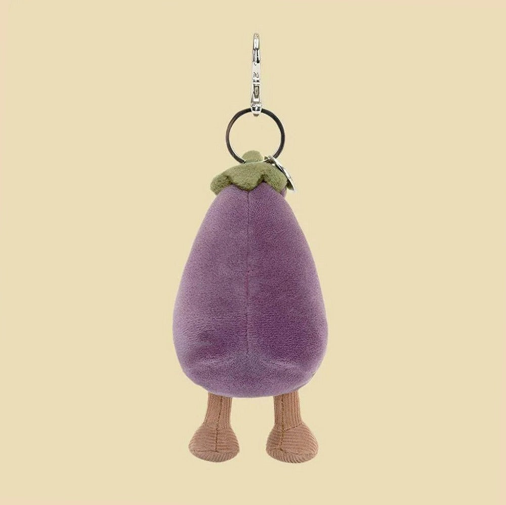 Vivacious Vegetable Aubergine Bag Charm